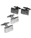 Cufflinks, Layered Rectangle Cufflinks Boxed Set