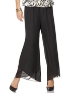 Pants, Wide Leg Tulip Hem Chiffon