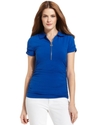 MICHAEL Michael Kors Petite Top, Short-Sleeve Ruch