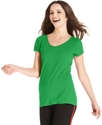 Sport Top, Short-Sleeve Scoop-Neck Solid Tee
