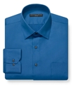 Dress Shirt, China Blue Solid Sateen Long Sleeve S