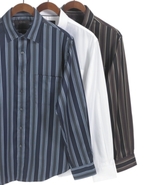 Shirt, Striped Button Front