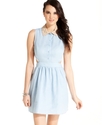 Juniors Dress, Sleeveless Cutout Beaded-Collar