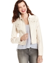 Juniors Jacket, Point-Collar Faux-Leather