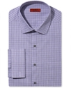 Dress Shirt, Fitted White Grape Check Shirt with F