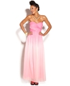 Juniors Dress, Strapless Ombre Gown