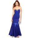 Juniors Dress, Strapless Embellished Mermaid
