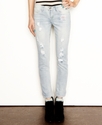 Juniors Jeans, Skinny Destroyed Light Wash