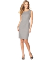 Dress, Sleeveless Scoop Neck Sheath