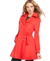 Coat, Belted Pleated Trench