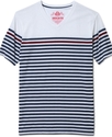Shirt, Placement Stripe V Neck T Shirt