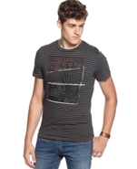 Shirt, Short Sleeve Striped Crew Neck T Shirt