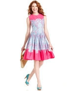 Dress, Sleeveless Paisley-Print A-Line