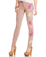 Juniors Jeans, Juliet Skinny Striped Floral-Print