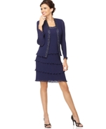 Petite Dress, Long Sleeve Tiered