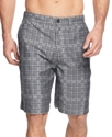 Swimwear, Grid Fretwork Patterned Hybrid Board Sho