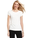 Petite Top, Short-Sleeve Satin-Trim Tee