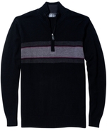 Oscar De La Renta Sweater, Stripe 1/4-Zip Sweater
