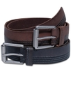 Belts, Harness Leather with Stitch Detail Belt
