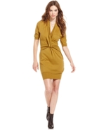 RACHEL Rachel Roy Dress, Three-Quarter V-Neck Asym