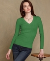 Sweater, Jenny Long-Sleeve Cable-Knit V-Neck