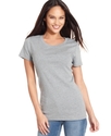 Top, Short-Sleeve Crew-Neck Solid Tee