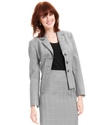 Petite Jacket, Windowpane-Plaid Blazer