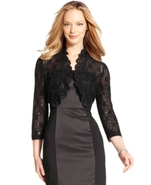 Jacket, Three-Quarter-Sleeve Sequin Lace