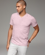 T Shirt, Fashion Slub V Neck Tee