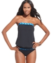 Swimsuit, Printed Bandeau Tankini Top Women's Swim