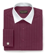 Dress Shirt, Burgundy with French Cuffs