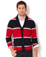 Sweaters, Striped Shawl Cardigan Sweaters