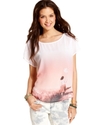 Juniors Top, Short-Sleeve Photo-Print Tee