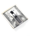 Money Clip, Black Nickel Clip with Gift Box