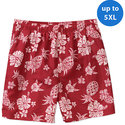 Big Men's Pull-On Pinneapple Printed Swim Shorts