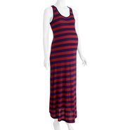 Maternity Racerback Striped Maxi Dress