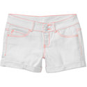 Juniors Novelty Neon White Short