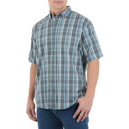 Big Men's Short Sleeve Plaid Woven Shirt