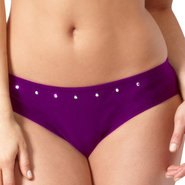 - Rouched Back Studded Swim Bottom