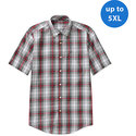 Big Men's Short Sleeve Plaid Shirt