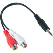 3.5mm Male to 2x RCA Female Adaptor Cable, 6
