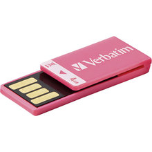 Verbatim/Smartdisk 4GB Clip-It USB Drive, Pink