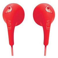 Bubble Gum II Stereo Earphones, Red