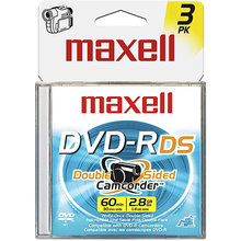 8cm Write-Once DVD-R For Camcorders, 3 Pack