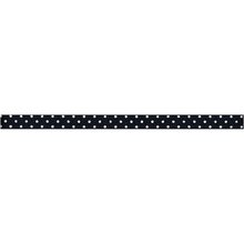 Swiss Dots Grosgrain Ribbon, Black