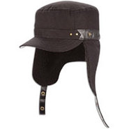 Longfin Earflap Military Cap - Mens - Black