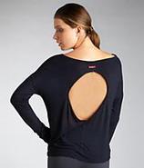 Open-Back High¾Low Top T-shirt