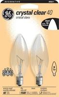 40 Watt 2-Pack Blunt Tip Clear Glass Candelabra Bu