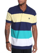 Men Georiga Bar Stripe Polo Navy X-Large
