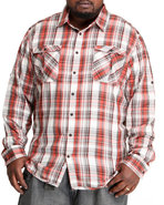 Men Pointers Long Sleeve Woven (B&T) Red 6X-Large